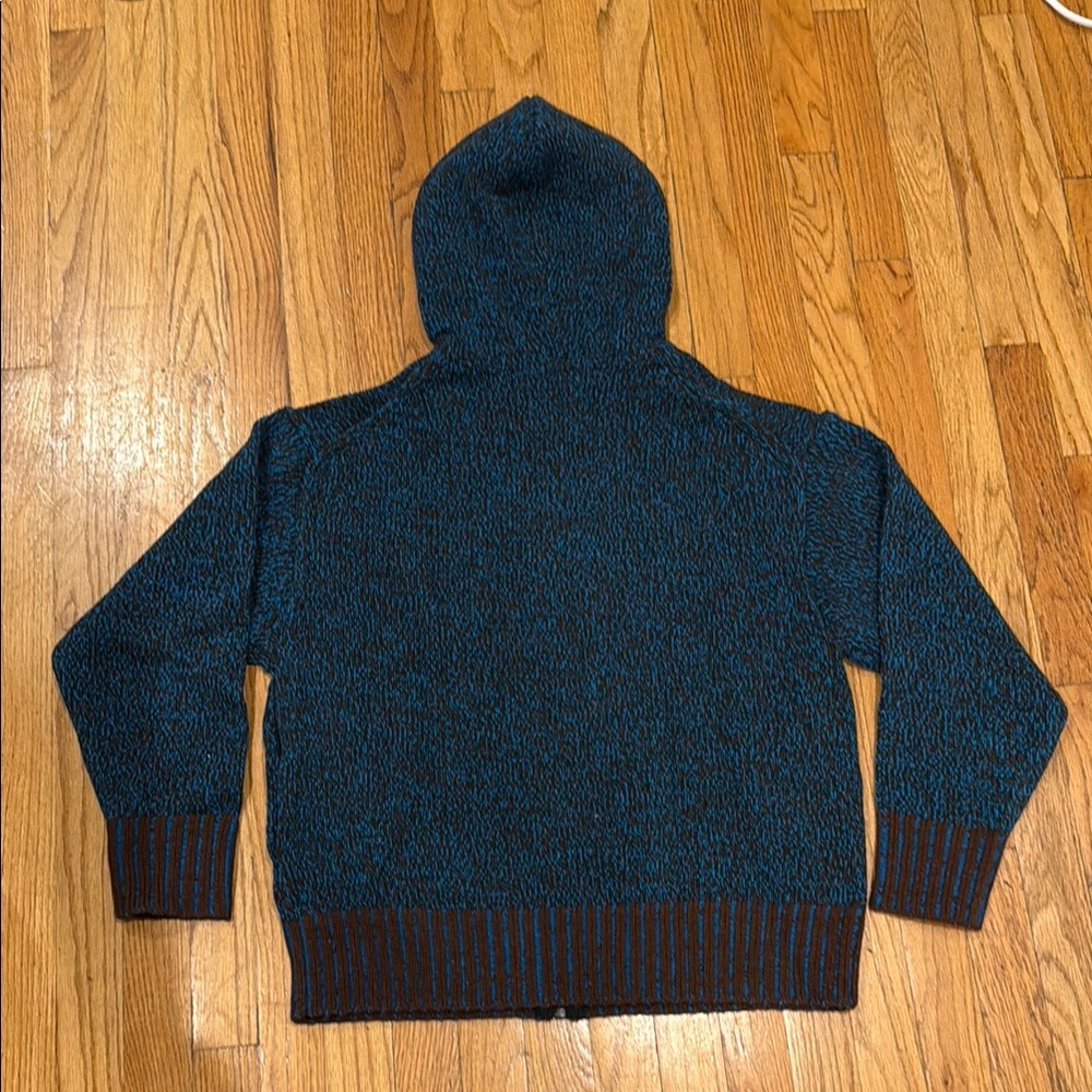 UNIQLO MARNI Mix Color Yarn Oversized Chunky Knit Full Zip Hoodie Medium - Picture 5 of 5